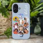 Coques iPhone 16 Multiphoto Collage simple moderne personnalisé<br><div class="desc">Multi Photo Collage Simple Modern Personnalisé Nom Hexagon Motif Smartphone iPhone 16 Coque Couverture comporte un collage photo de vos photos préférées en forme d'hexagone. Personnalisé avec votre nom. Parfait pour l'anniversaire, Noël, Fête des Mères, Fête des pères, Grands-parents, frère, soeur, meilleur ami et plus. Conçu par ©Evco Studio www.zazzle.com/store/evcostudio...</div>