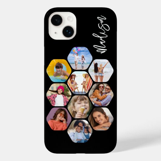 Coques Case-Mate iPhone Multiphoto Collage simple moderne personnalisé (Verso)