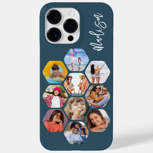 Coques Case-Mate iPhone Multiphoto Collage Simple Moderne Personnalisé Cas (Verso)