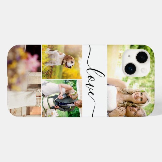Coques Case-Mate iPhone Multiples photos amour script mariée mariée (Verso (horizontal))