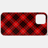 Coques Case-Mate iPhone Munro tartan rouge noir plaid (Verso (horizontal))