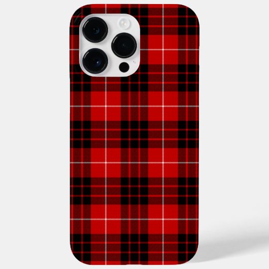Coques Case-Mate iPhone Munro tartan rouge noir plaid (Verso)