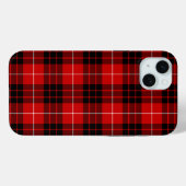 Coques Case-Mate iPhone Munro tartan rouge noir plaid (Verso (horizontal))
