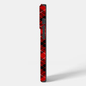 Coques Case-Mate iPhone Munro tartan rouge noir plaid (Verso / Gauche)