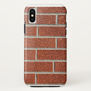 Coque iPhone X mur de briques rouges rustique