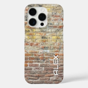 Coques iPhone 16 Pro Mur en brique rustique - Surface architecturale te
