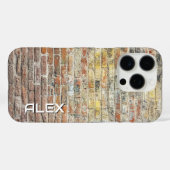 Coques Case-Mate iPhone Mur en brique rustique - Surface architecturale te (Verso (horizontal))
