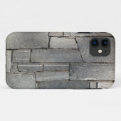 Coques Case-Mate iPhone Mur en pierre Steely (Dos (Horizontal))