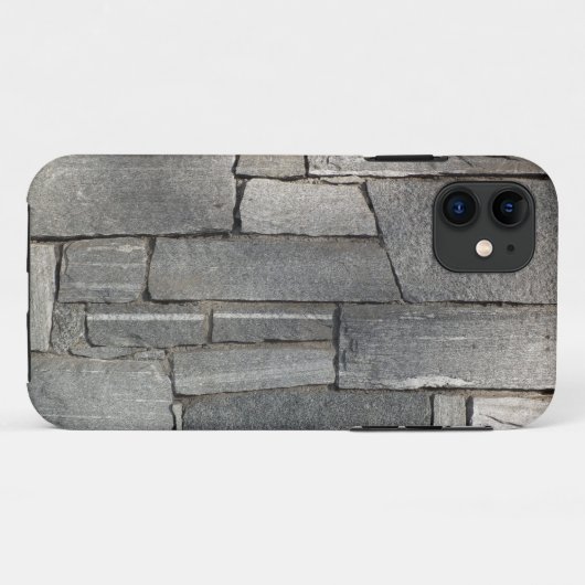 Coques Case-Mate iPhone Mur en pierre Steely (Dos (Horizontal))