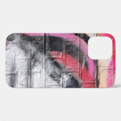 Coques Case-Mate iPhone Mur peint rouge et blanc (Verso (horizontal))