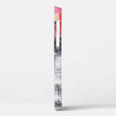 Coques Case-Mate iPhone Mur peint rouge et blanc (Verso / Gauche)