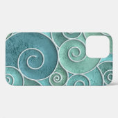 Coques Case-Mate iPhone Mur plâtre texture transparente avec motif tourbil (Verso (horizontal))