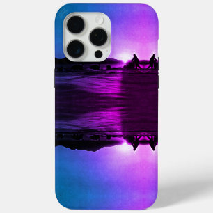 Coque iPhone 15 Pro Max Mushing sous le soleil de minuit Vintage USA Alask