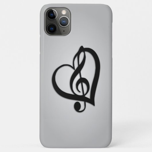 Coques Case-Mate iPhone Music G Heart on Silver (Dos)