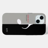 Coques Case-Mate iPhone Music Note moderne noir & gris (Verso (horizontal))