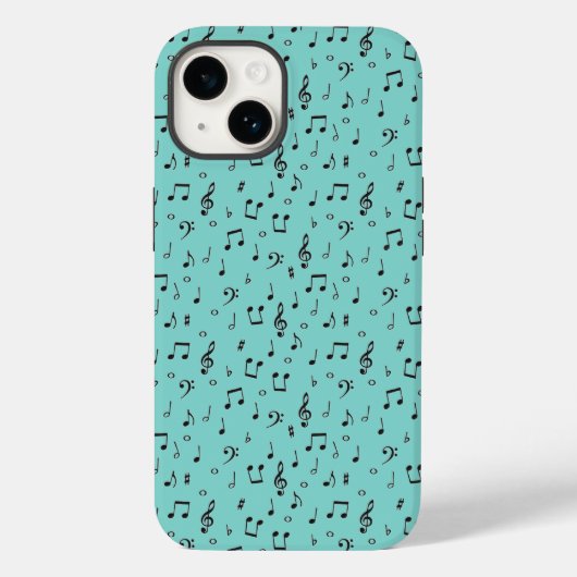 Coques Case-Mate iPhone Musical Noir (Verso)