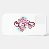Coques Case-Mate iPhone Musical treble clef notes with Sakura flowers (Verso (horizontal))