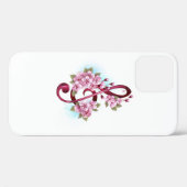 Coques Case-Mate iPhone Musical treble clef notes with sakura flowers (Verso (horizontal))