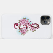 Coques Case-Mate iPhone Musical treble clef notes with sakura flowers (Dos (Horizontal))