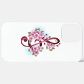 Coques Case-Mate iPhone Musical treble clef notes with sakura flowers (Verso / Droite)