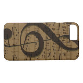 Coques Case-Mate iPhone Musical Treble Clef Sheet Musique Classique (Dos (Horizontal))