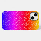 Coques Case-Mate iPhone musique blanche et arc-en-ciel (Verso (horizontal))