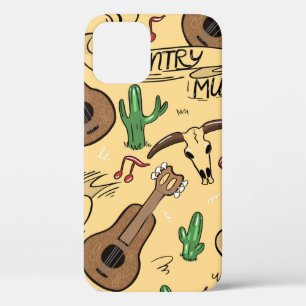 Case-Mate iPhone Case Musique country sans couture motif avec guitare, c