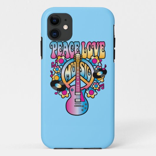 Coques Case-Mate iPhone Musique d'amour de paix (Dos)