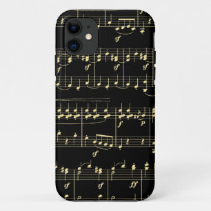 Case-Mate iPhone Case Musique d'or en noir
