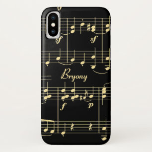 Case-Mate iPhone Case Musique d'or en noir