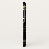 Coques Case-Mate iPhone Musique d'or en noir (Dos/Gauche)