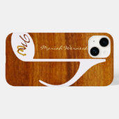 Coques Case-Mate iPhone musique graphique style bois (Verso (horizontal))