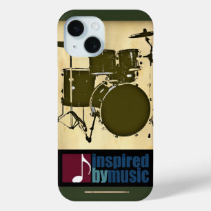 Coque Pour iPhone 15 musique inspirée - un tambour
