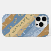 Coques Case-Mate iPhone Musique Note Grandes Brown Et Bleues (Verso (horizontal))