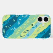 Coques Case-Mate iPhone Musique Note Grandes Vert Et Bleu (Verso (horizontal))