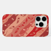 Coques Case-Mate iPhone Musique Note Stripes Reds (Verso (horizontal))