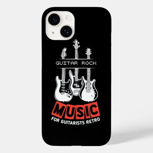 Coques Case-Mate iPhone Musique Rock Guitare Pour Guitaristes Retro (Verso)