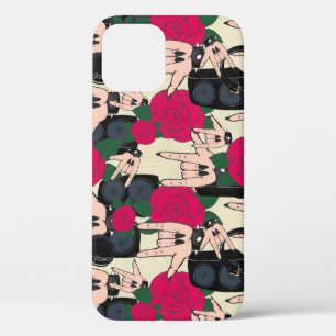 Case-Mate iPhone Case Musique rock sans couture, motif abstrait.