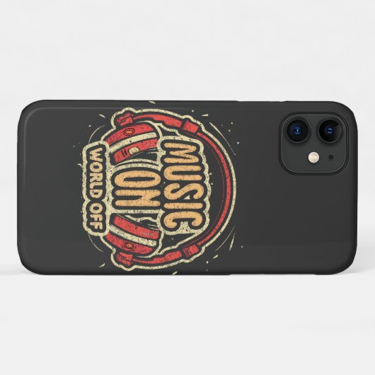 Coques Case-Mate iPhone Musique sur World Off (Dos (Horizontal))