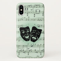 Musique verte et masques grecs de théâtre