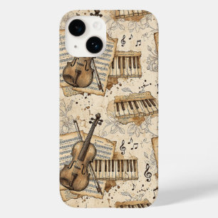 Coque Pour iPhone 14 Musique Vintage