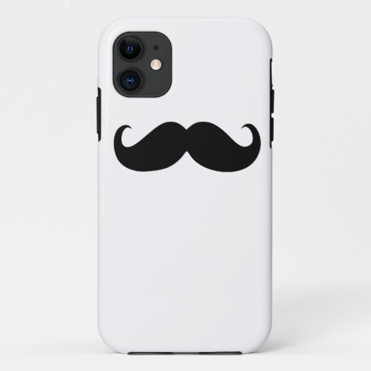 Coques Case-Mate iPhone Mustache noire de White Background (Dos)