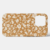 Coques Case-Mate iPhone Mustard Jaune Boho Floral (Verso (horizontal))