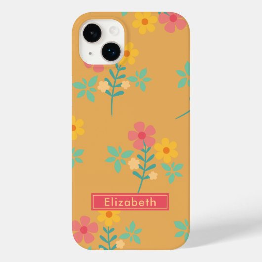 Coques Case-Mate iPhone Mustard Retro Daisy Bouquet (Verso)