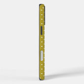 Coques Case-Mate iPhone  Mustard yellow white polka dots pattern  (Verso / Droite)