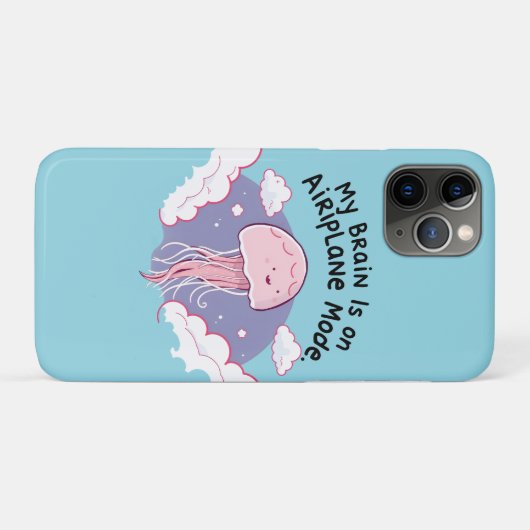Coques Case-Mate iPhone My Brain Airplane Mode Funny Jellyfish Brain Fog (Dos (Horizontal))
