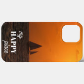 Coques Case-Mate iPhone My HAPPY Place Beautiful Ocean Sunset & Sailboat (Verso (horizontal))