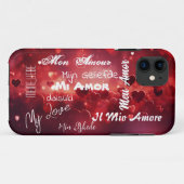 Coques Case-Mate iPhone "My Love" en différentes langues (Dos (Horizontal))