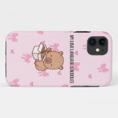 Coques Case-Mate iPhone My Love Language Is Noodles | Kawaii Capybara iPho (Dos (Horizontal))