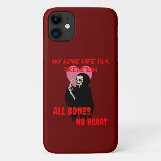 Coques Case-Mate iPhone My Love Life is a Skeleton All Bones No Heart (Dos)